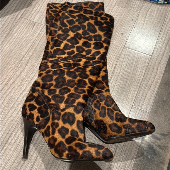 Max de Carlo Shoes - pony hair leopard boots